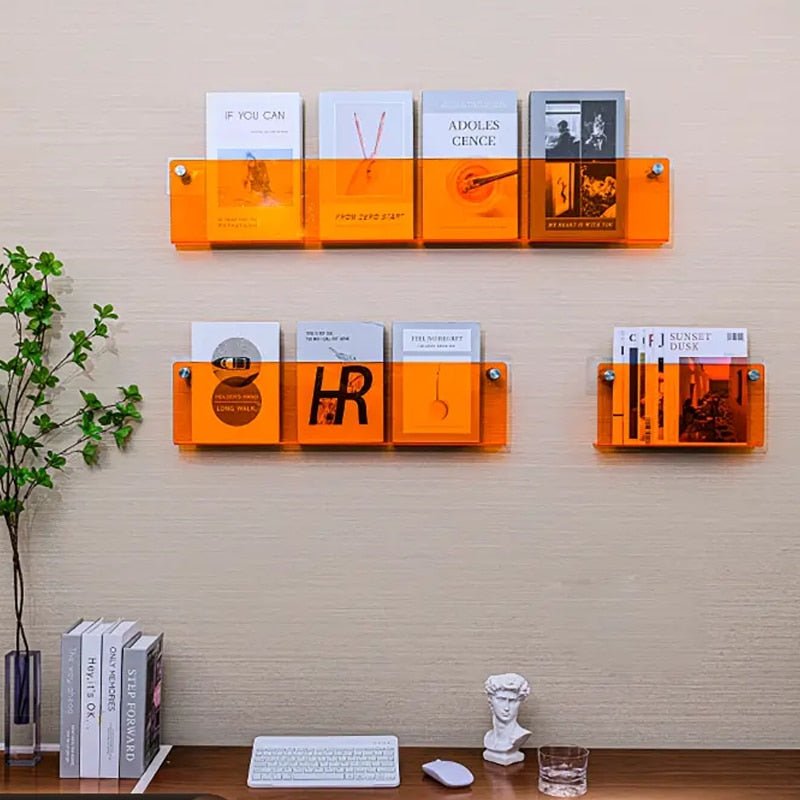 AcrylicAura | Stylish Eco-Friendly Wall Mounted Magazine Holder