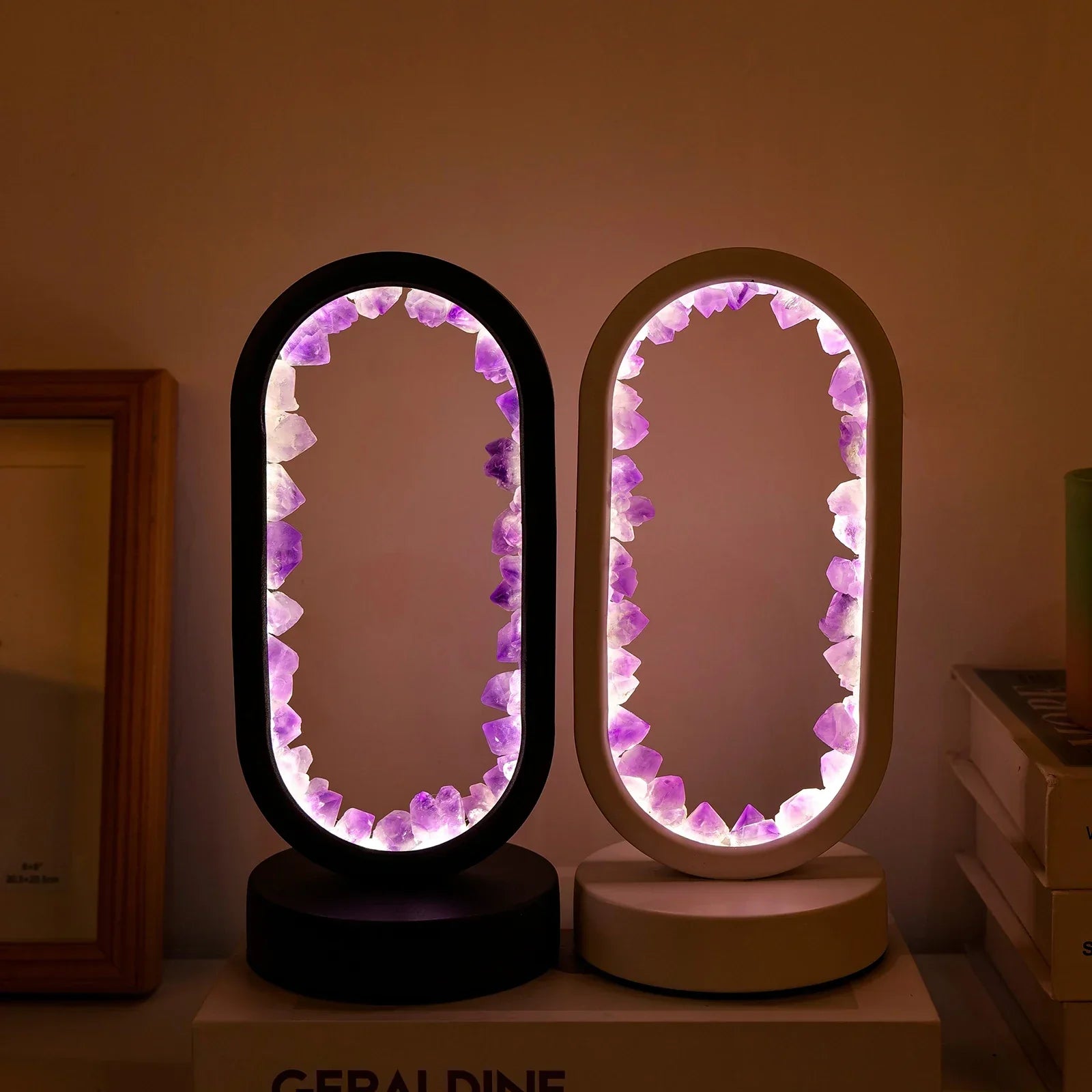 AmethystGlow | Crystal Serenity Lamp – Elegant Natural Glow for Relaxing Environments