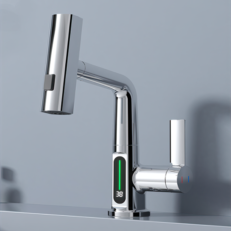AquaFusion | Sleek Smart Digital Kitchen and Bathroom Faucet