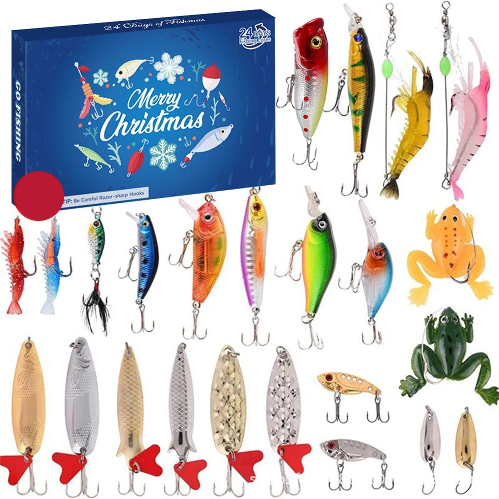AquaQuest | Compact Waterproof Advent Calendar with 24 Festive Accessories