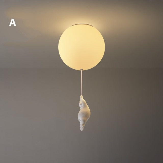 BalloonBear | Fun LED Ceiling Lamp for Kids’ Rooms with Playful Design