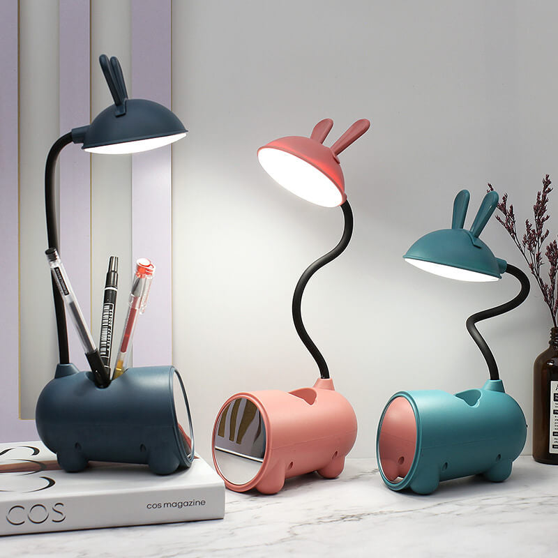 BunnyGlow | Playful Rechargeable Table Lamp with Pen Holder and Touch Control