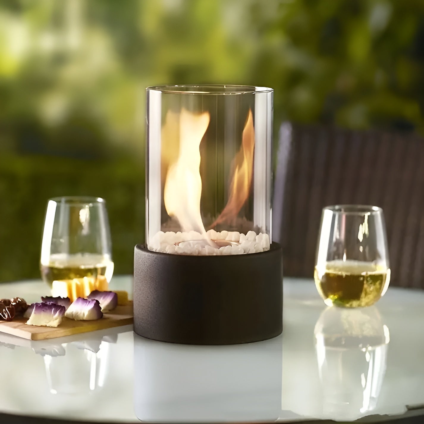 FlameCraft | Modern Elegant Tabletop Fireplace for Indoor Outdoor Use
