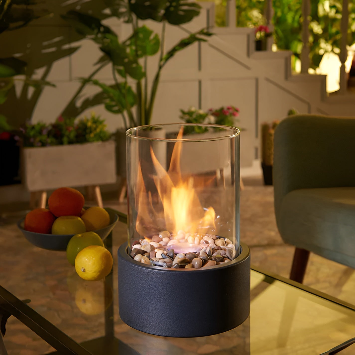FlameCraft | Modern Elegant Tabletop Fireplace for Indoor Outdoor Use