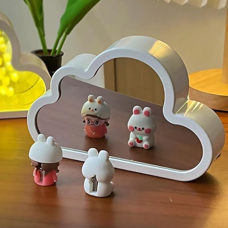 FloraGlow | Elegant Compact LED Floral Infinity Mirror Table Lamp