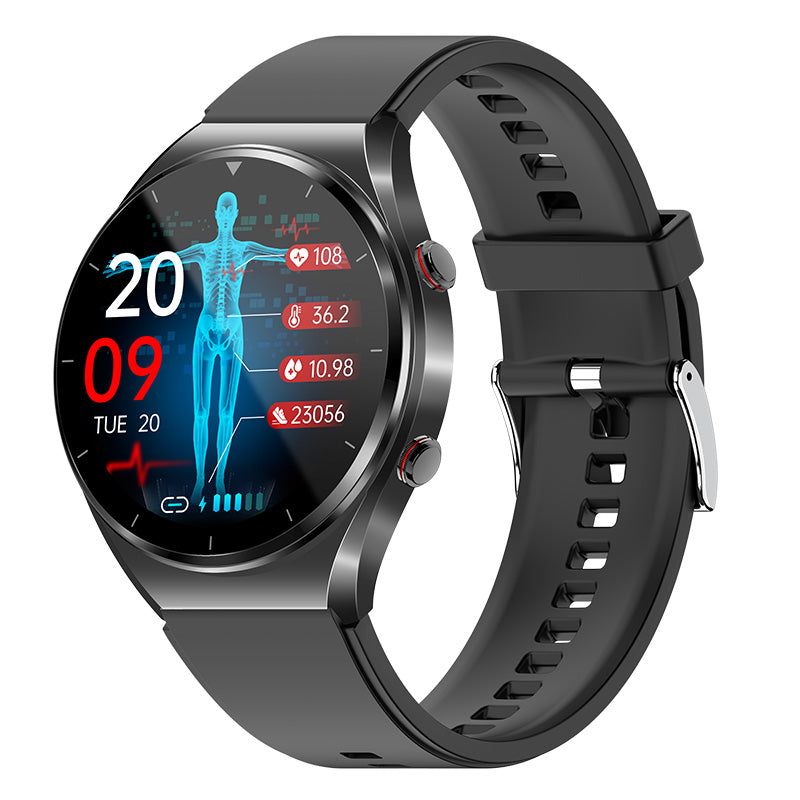 1+1 FREE | One-Click Blood Sugar & Blood Pressure Monitor – EKG, HRV, and Health Tracking Smartwatch