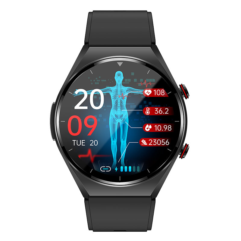 1+1 FREE | One-Click Blood Sugar & Blood Pressure Monitor – EKG, HRV, and Health Tracking Smartwatch