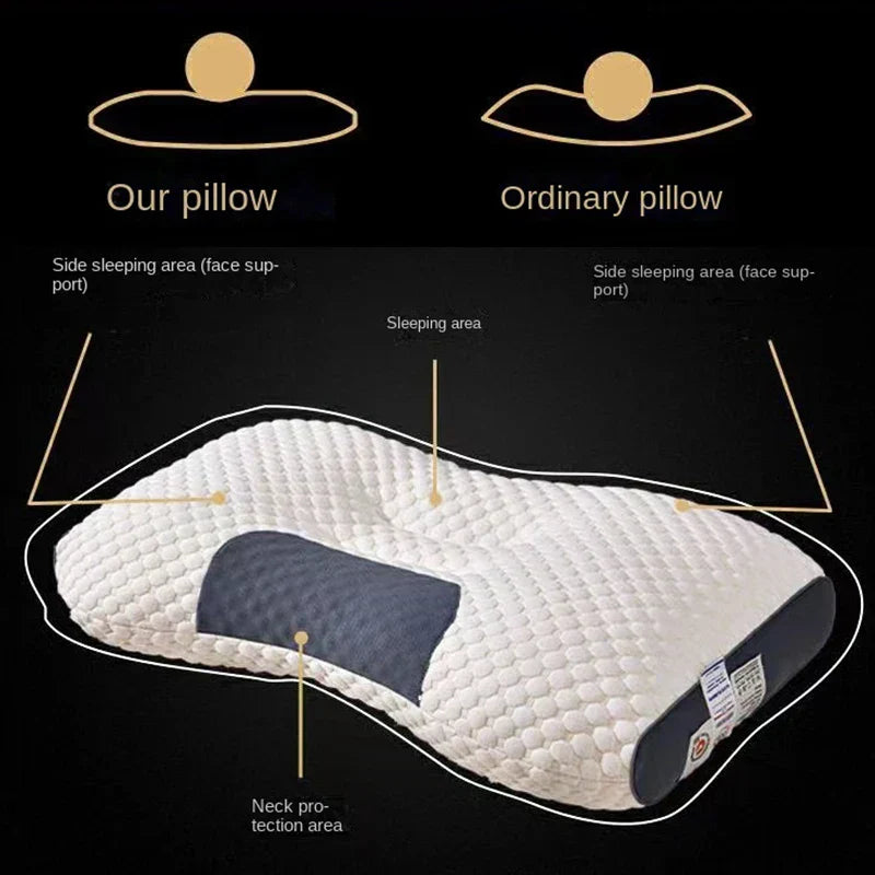 Orthopedic Neck Pillow with Reverse Traction for Cervical Spine Support, 48 x 74 cm