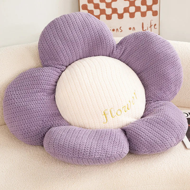 Daisy Cushion Soft Decorative Floor and Couch Pillow Polyester