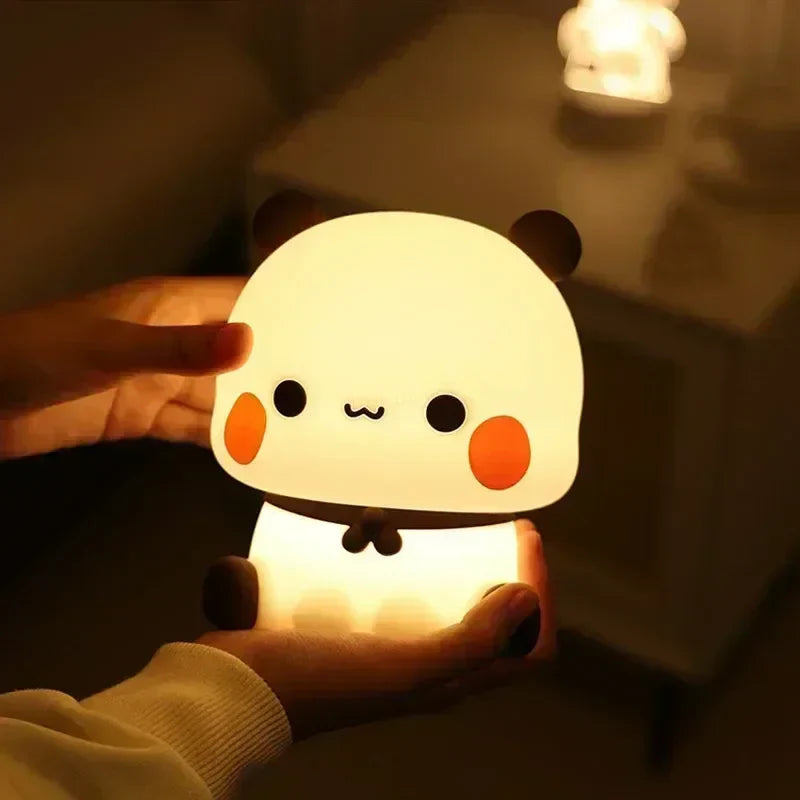 LED Night Light Bear Panda Bubu & Dudu Cartoon Animal Lamp Decorative Bedroom Living Room Toy Gift