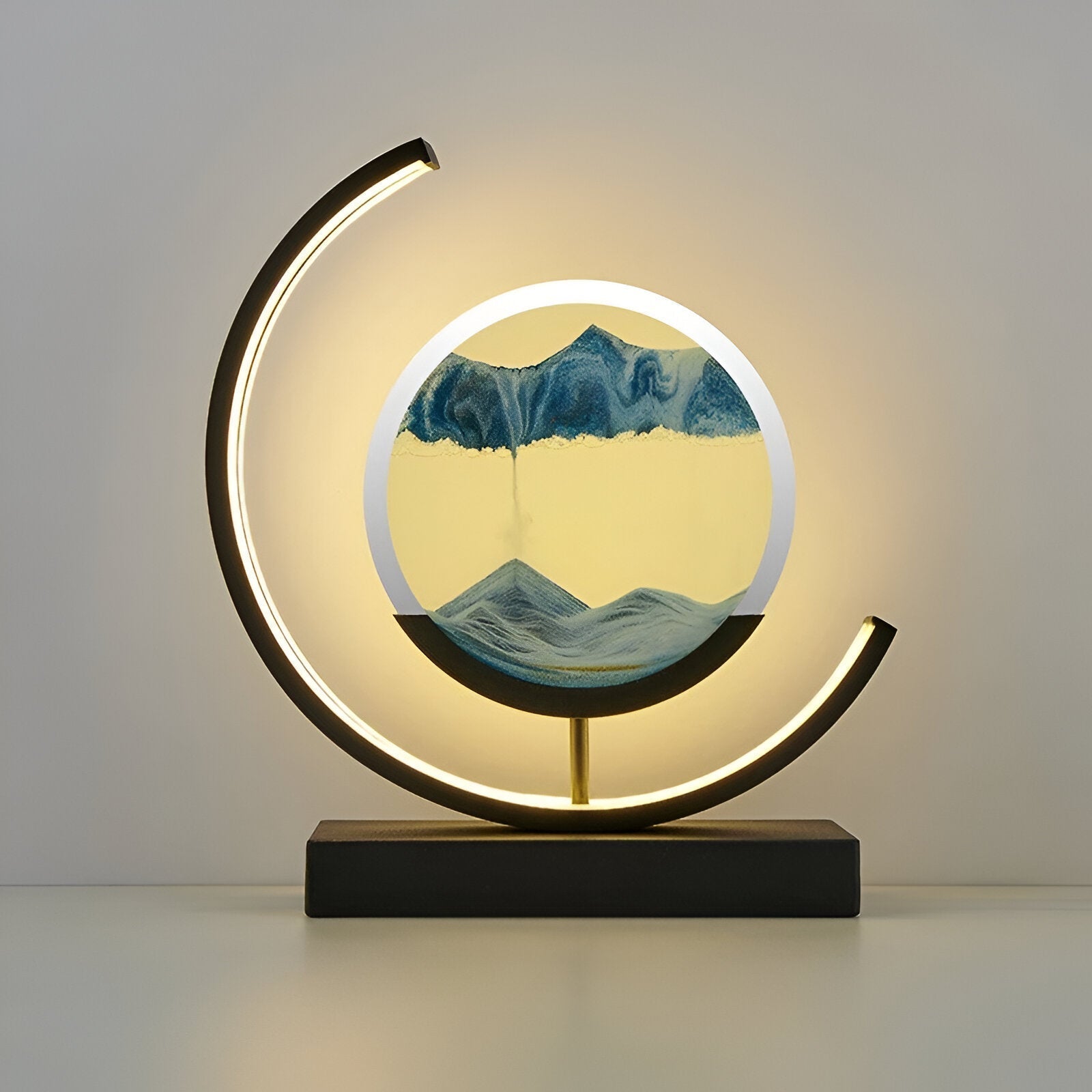 SandGlow | Remote-Controlled Dimmable Sand Lamp for Ambient Lighting