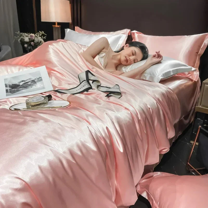 Luxurious Silk Bedding Set – Soft, Breathable, Temperature-Regulating Sleep Essentials