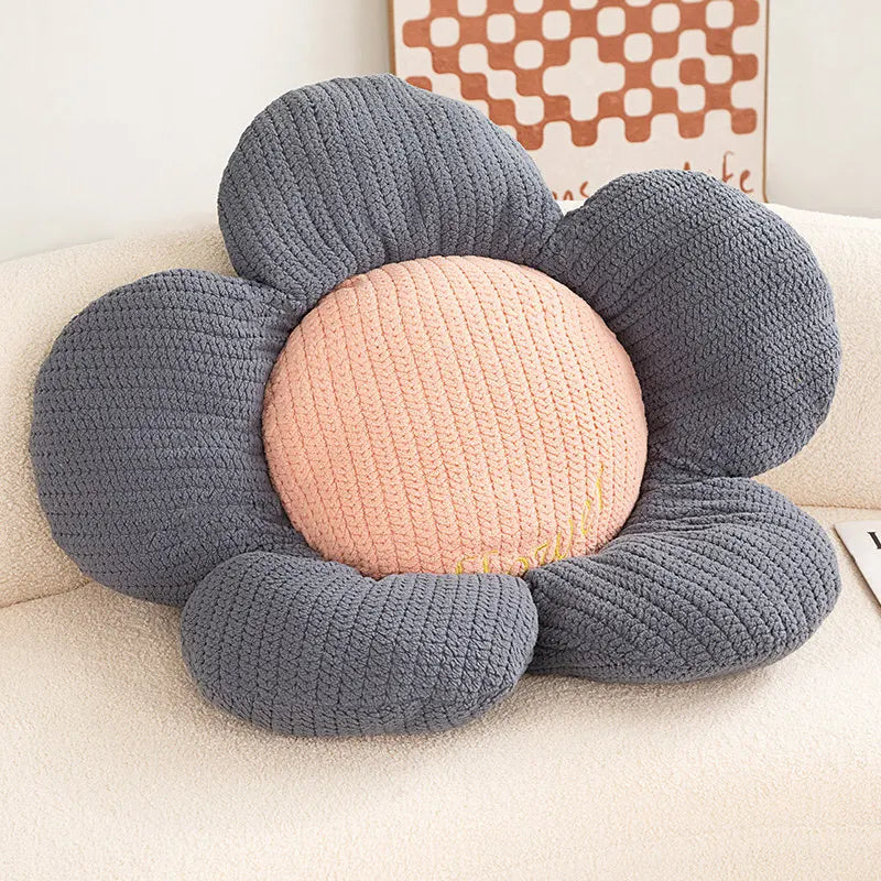 Daisy Cushion Soft Decorative Floor and Couch Pillow Polyester