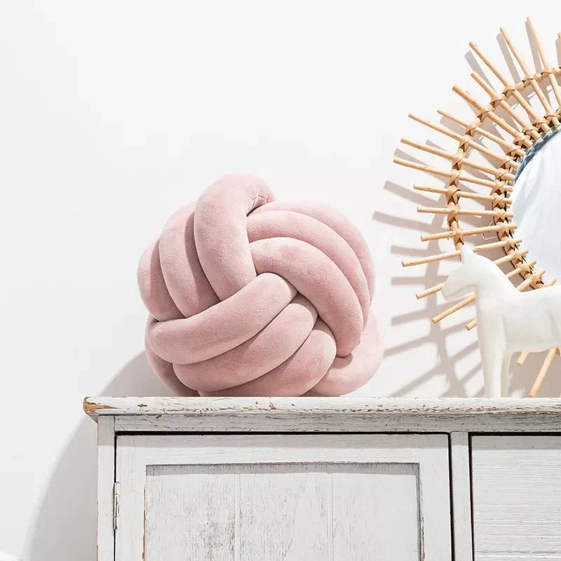 Decorative Knotted Suede-Look Soft Knot Cushion Pillow