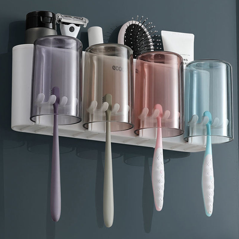 Gap-Free Drill-Free Toothbrush Holder with Suction Mount