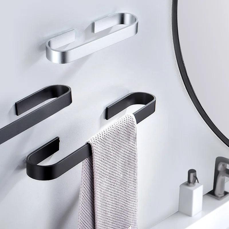 Modern Self-Adhesive Towel Holder – Easy Install, Versatile Bathroom & Home Rack