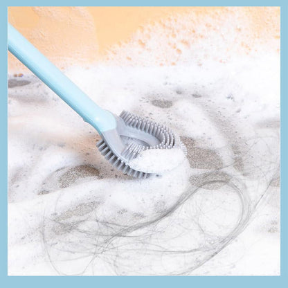 Lollipop Silicone Toilet Brush with Soft Flexible TPR Head for Scratch-Free Cleaning