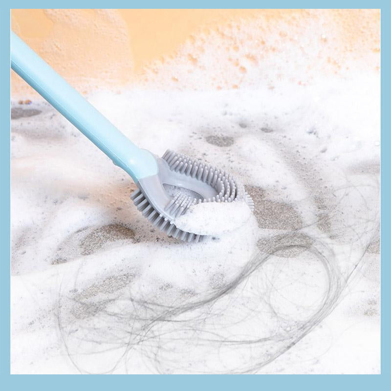 Lollipop Silicone Toilet Brush with Soft Flexible TPR Head for Scratch-Free Cleaning