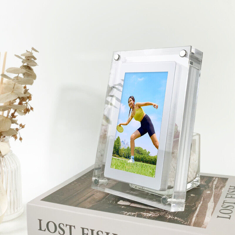 AcrylicGlow | Modern Digital Acrylic Photo Frame with HD Video Playback