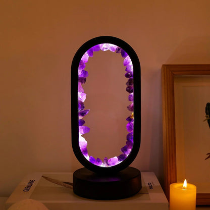 AmethystGlow | Crystal Serenity Lamp – Elegant Natural Glow for Relaxing Environments