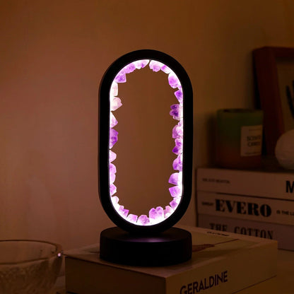 AmethystGlow | Crystal Serenity Lamp – Elegant Natural Glow for Relaxing Environments