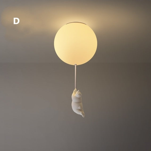BalloonBear | Fun LED Ceiling Lamp for Kids’ Rooms with Playful Design