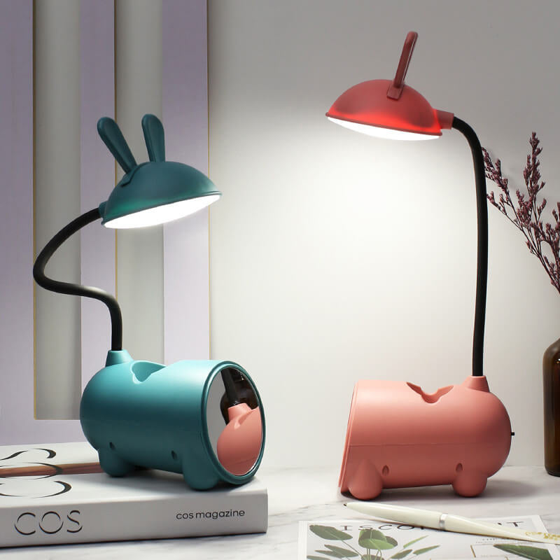 BunnyGlow | Playful Rechargeable Table Lamp with Pen Holder and Touch Control