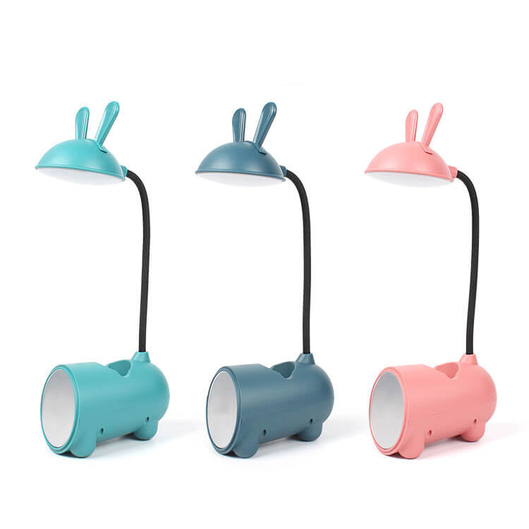 BunnyGlow | Playful Rechargeable Table Lamp with Pen Holder and Touch Control