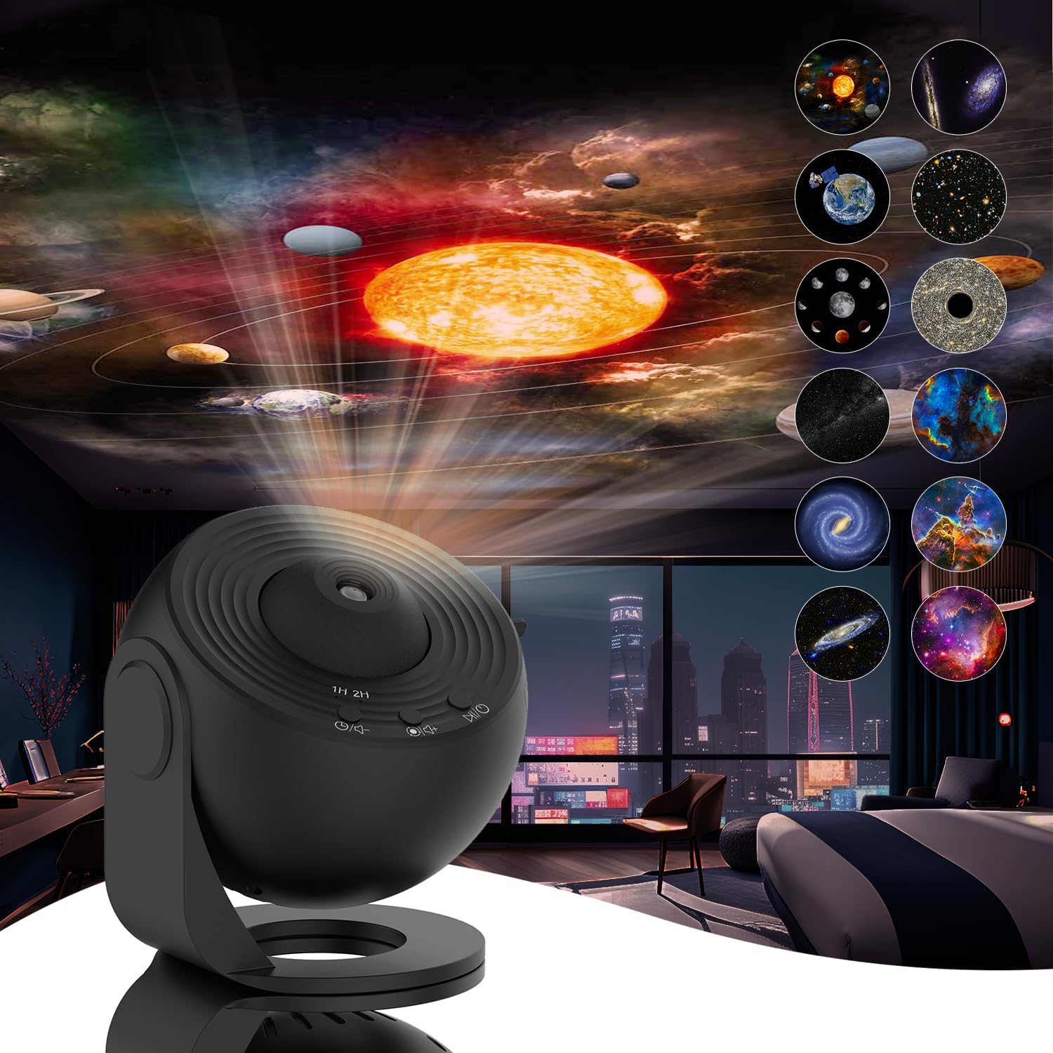 CelestialDream | Elegant HD 360° Galaxy Projector Lamp with 12 Dynamic Effects