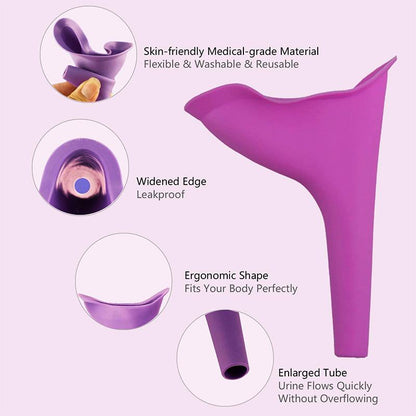 FeminaFunnel | Ergonomic Female Urination Device for Convenient Outdoor Use