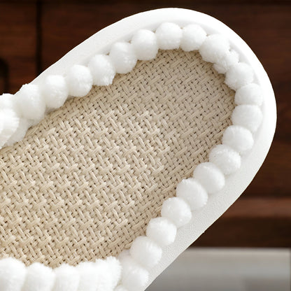 Sofie Plush Cross-Band Slippers with Cozy Lined EVA Sole