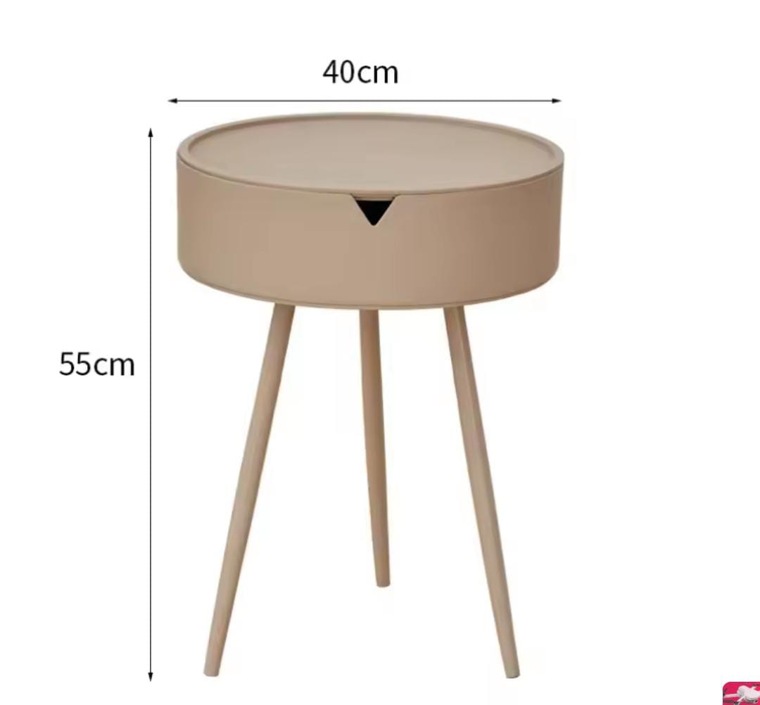Modern Bedroom Side Table with Integrated Storage 40x50cm