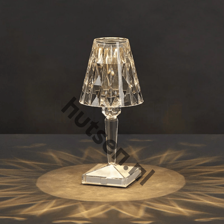 LuxeCrystal | Dimmable LED Table Lamp with Wireless Charging Function