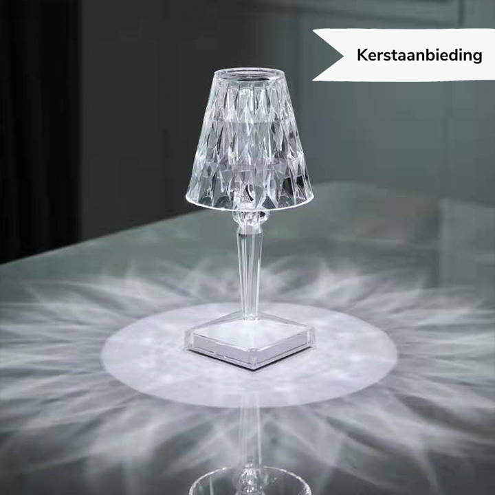 LuxeCrystal | Dimmable LED Table Lamp with Wireless Charging Function