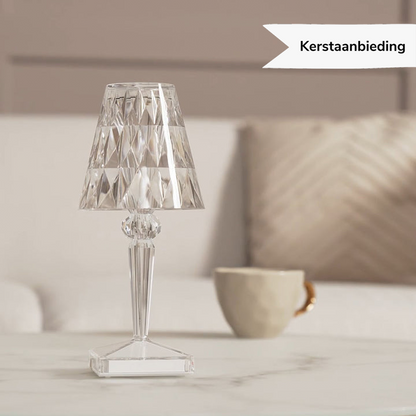 LuxeCrystal | Dimmable LED Table Lamp with Wireless Charging Function