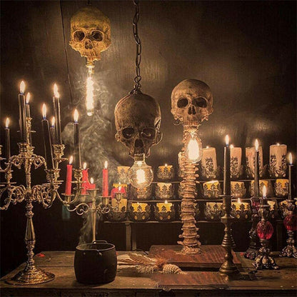 MacabreGlow | LED Skull Spine Table Lamp for Gothic Home Lighting