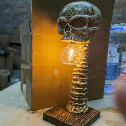 MacabreGlow | LED Skull Spine Table Lamp for Gothic Home Lighting