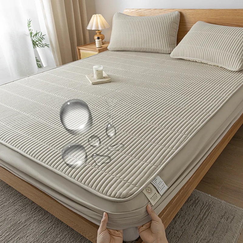 Waterproof Reinforced Mattress Protector with Breathable Fitted Design