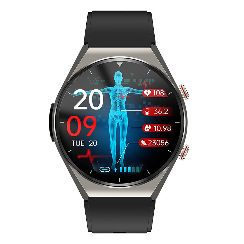 1+1 FREE | One-Click Blood Sugar & Blood Pressure Monitor – EKG, HRV, and Health Tracking Smartwatch