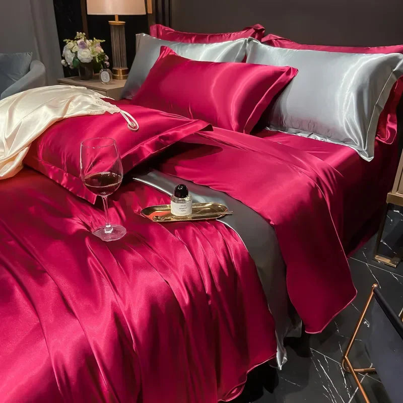 Luxurious Silk Bedding Set – Soft, Breathable, Temperature-Regulating Sleep Essentials