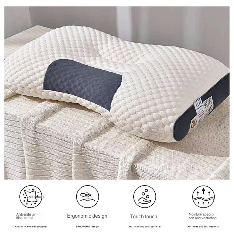 Orthopedic Neck Pillow with Reverse Traction for Cervical Spine Support, 48 x 74 cm