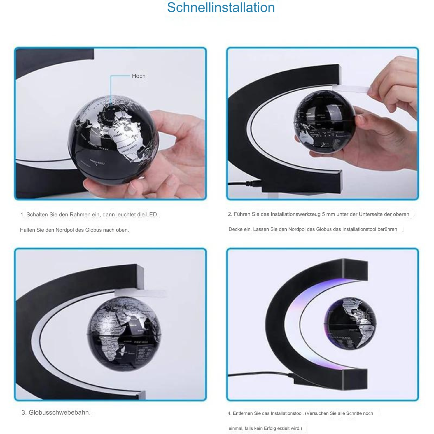 TerraGlobe | Floating Magnetic LED World Map Lamp with Levitating Display
