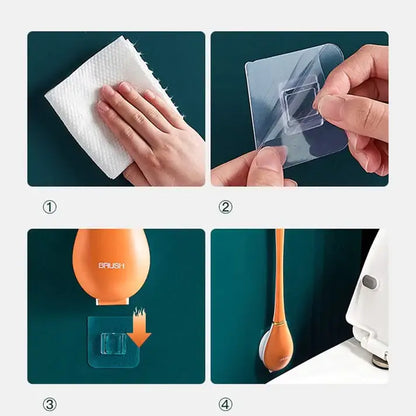 SmartBrush Silicone Toilet Brush – Hygienic, Elegant, Easy Wall-Mount Cleaning Tool