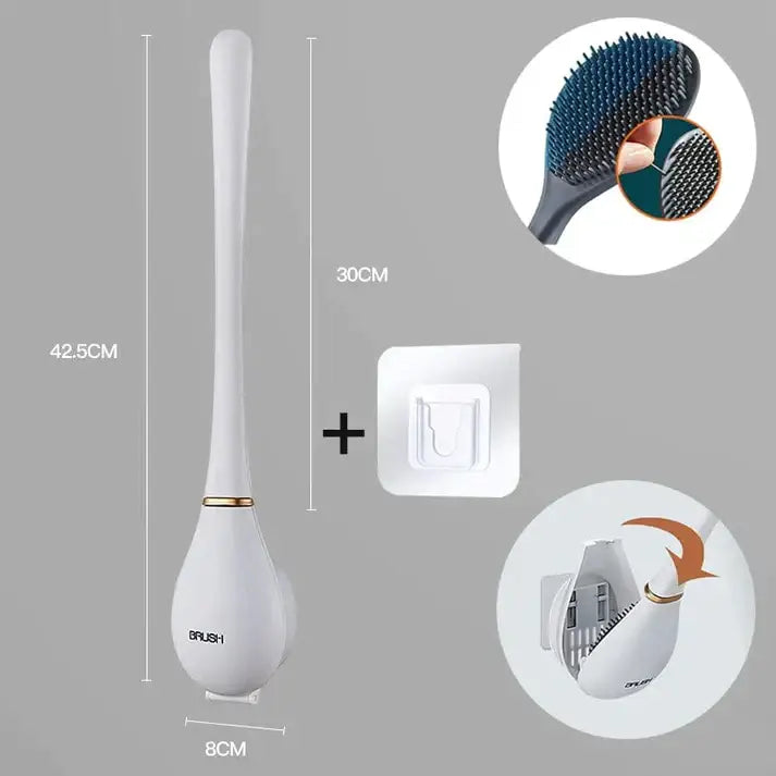SmartBrush Silicone Toilet Brush – Hygienic, Elegant, Easy Wall-Mount Cleaning Tool