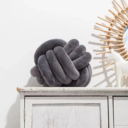 Decorative Knotted Suede-Look Soft Knot Cushion Pillow