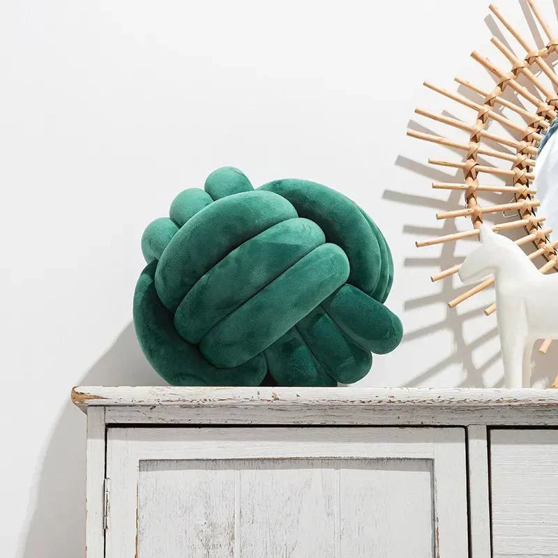 Decorative Knotted Suede-Look Soft Knot Cushion Pillow