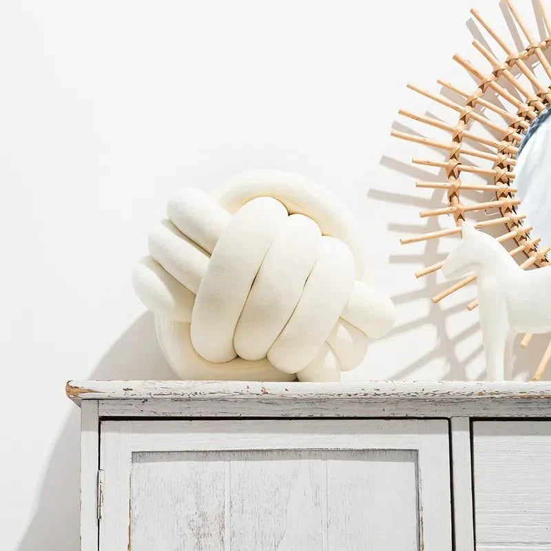 Decorative Knotted Suede-Look Soft Knot Cushion Pillow