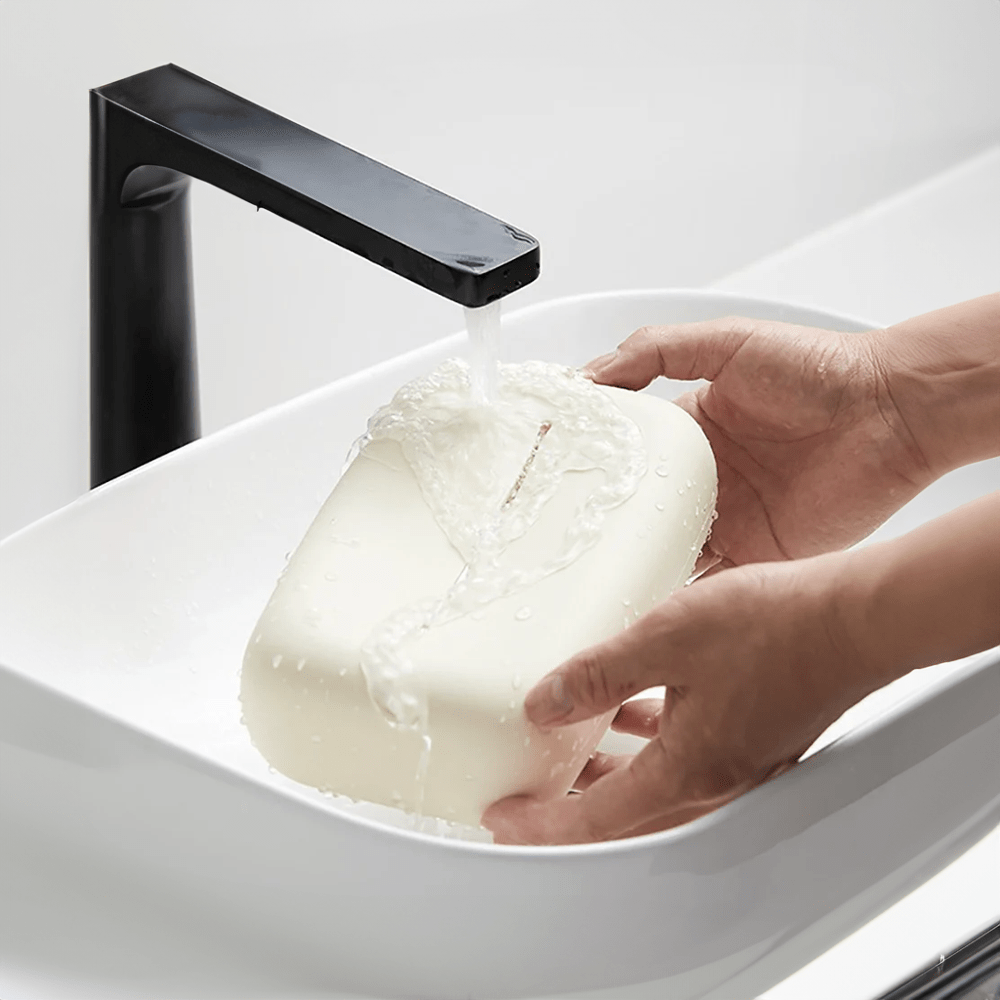 Light Beige Silicone Tissue Box Cover – Soft, Water-Resistant Organizer