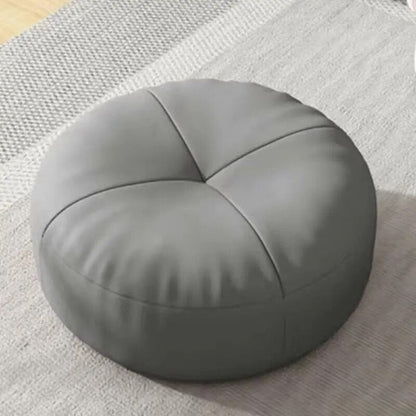 Japanese Nappa Leather Round Tatami Foot Cushion – Soft Seat Cushion
